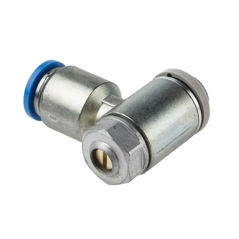 Festo GRLA Series Flow Controller Exhaust Valve, Threaded ISO 1179-1 and ISO 228-1, Operating Pressure 0.2 GRLA-1/4-QS-10-D