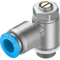 Festo GRLA Series Flow Controller Exhaust Valve, Threaded ISO 1179-1 and ISO 228-1, Operating Pressure 0.2 GRLA-1/4-QS-10-D