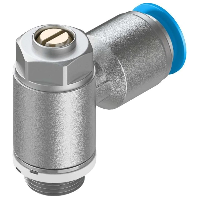 Festo GRLA Series Flow Controller Exhaust Valve, Threaded ISO 1179-1 and ISO 228-1, Operating Pressure 0.2 GRLA-1/4-QS-10-D