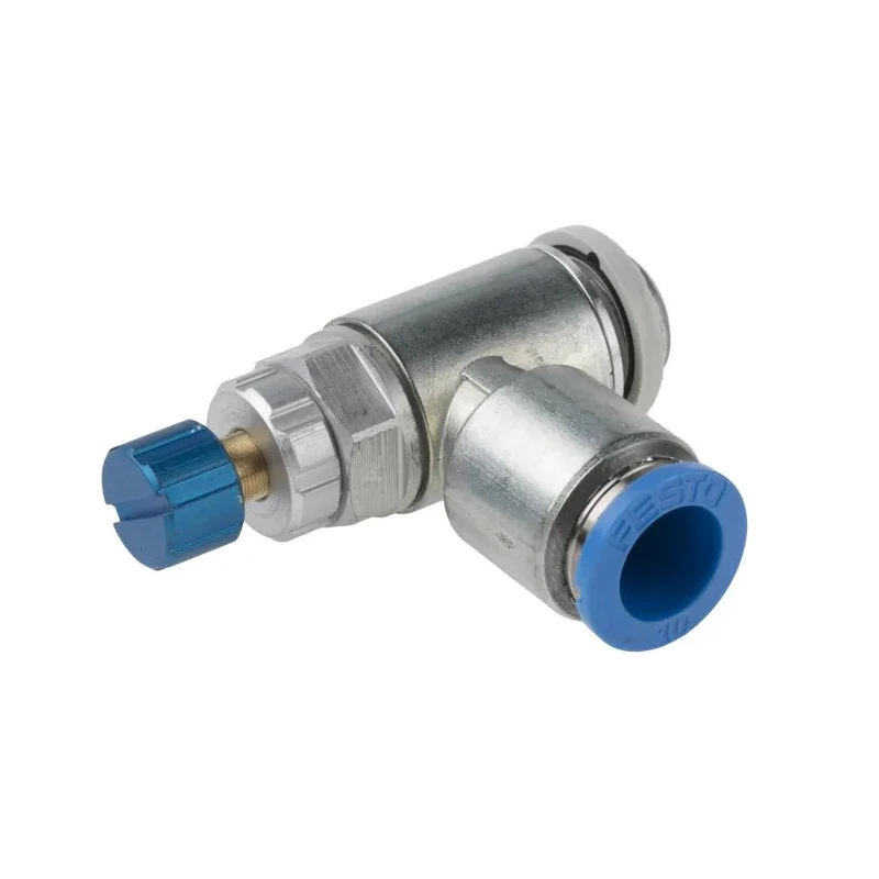 Festo Exhaust Valve Flow Controller GRLA-1/4-QS-10-RS-D 0.2-10 bar Reinforced Material Germany
