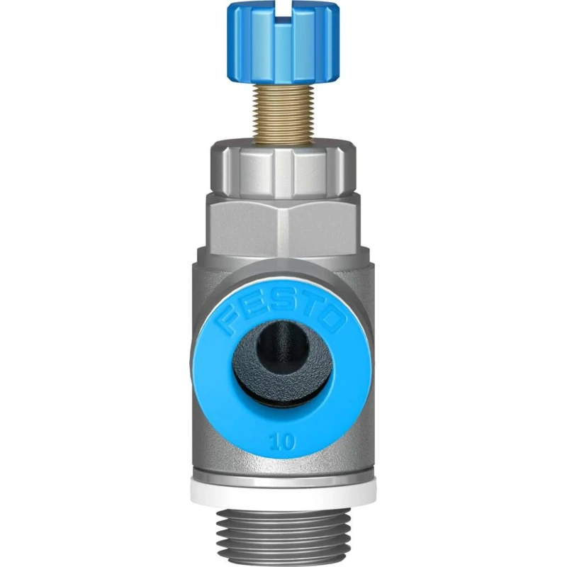 Festo Exhaust Valve Flow Controller GRLA-1/4-QS-10-RS-D 0.2-10 bar Reinforced Material Germany