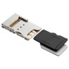 Molex 6 Way Push Pull Nano SIM MicroSD Memory Card Connector, Surface Mount, Solder 104239-1430