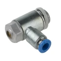 Festo GRLA Series Flow Controller Exhaust Valve Stainless Steel Reinforced POM Polyamide GRLA-1/4-QS-6-D