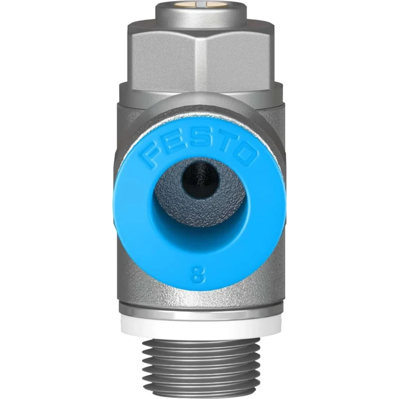 Festo Flow Controller Flow Regulator 1 bar Max Operating Pressure 150°C Max Operating Temperature GRLZ-1/8-QS-8-D