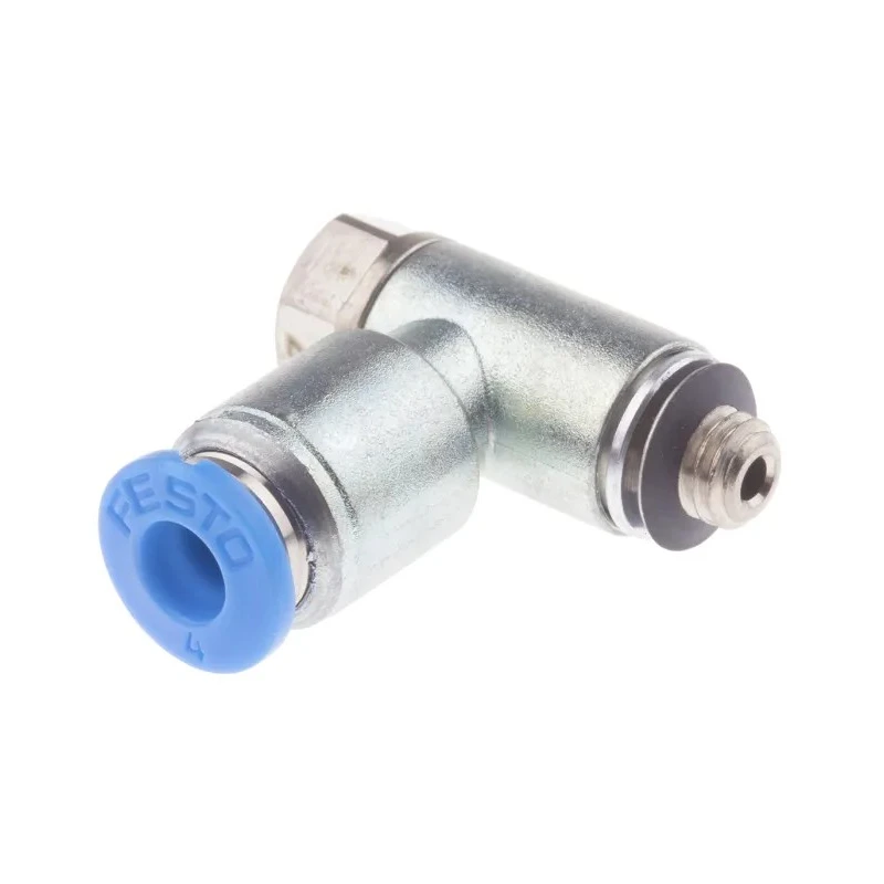 Festo Pneumatic Flow Regulator , 4 mm Tube Inlet, Threaded Male Outlet, 1 bar Max Operating Pressure, -10°C GRLZ-M5-QS-4-D