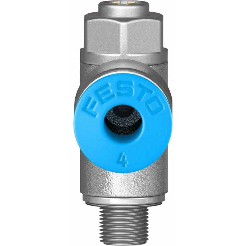 Festo Pneumatic Flow Regulator , 4 mm Tube Inlet, Threaded Male Outlet, 1 bar Max Operating Pressure, -10°C GRLZ-M5-QS-4-D