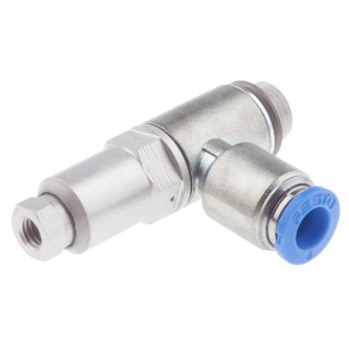 Festo HGL Series Non-Return Check Valve 10 bar Max Operating Pressure, -10°C to 60°C Operating Temperature HGL-1/8-QS-6