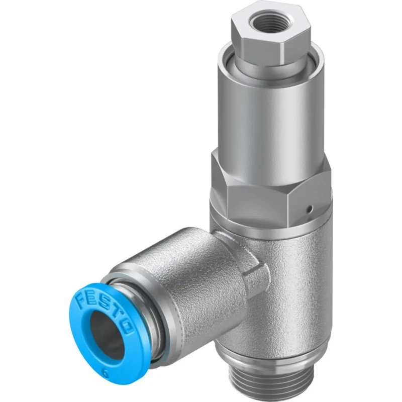 Festo HGL Series Non-Return Check Valve 10 bar Max Operating Pressure, -10°C to 60°C Operating Temperature HGL-1/8-QS-6