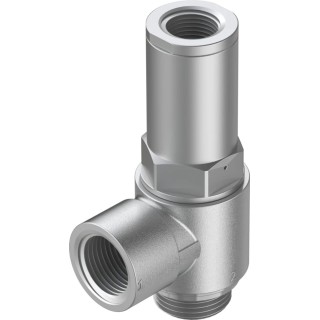 Festo HGL Series Non-Return Check Valve Nickel Plated Brass & Anodised Alloy, 10 bar, -10°C to 60°C, Model HGL-1/2-B