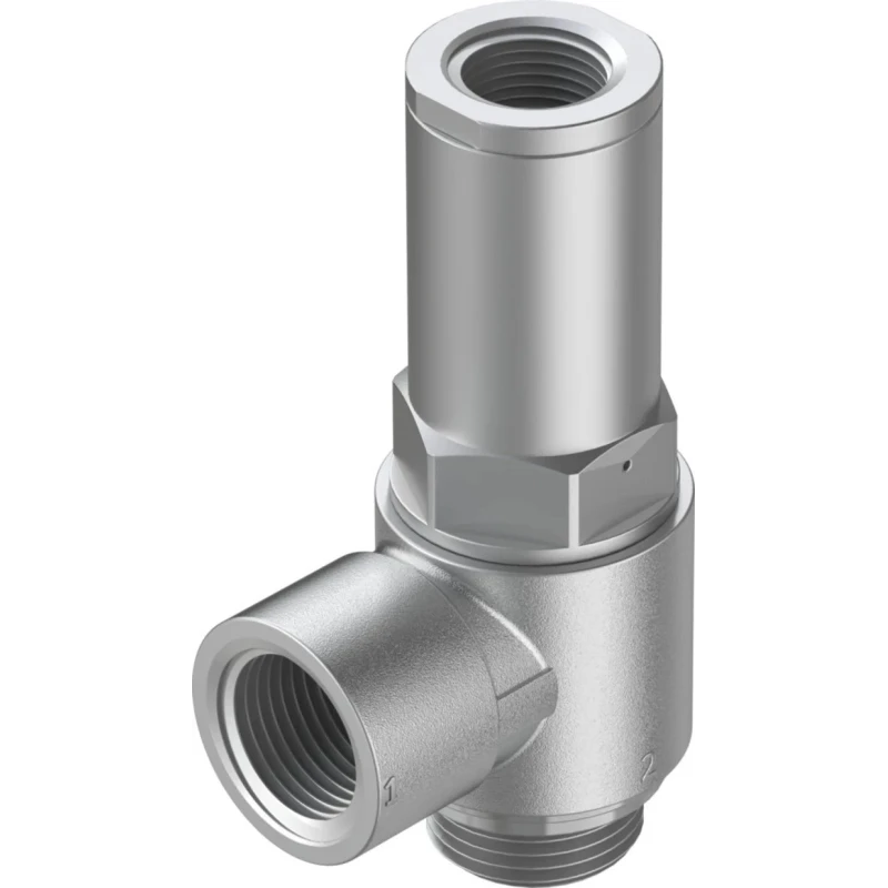 Festo HGL Series Non-Return Check Valve Nickel Plated Brass & Anodised Alloy, 10 bar, -10°C to 60°C, Model HGL-1/2-B
