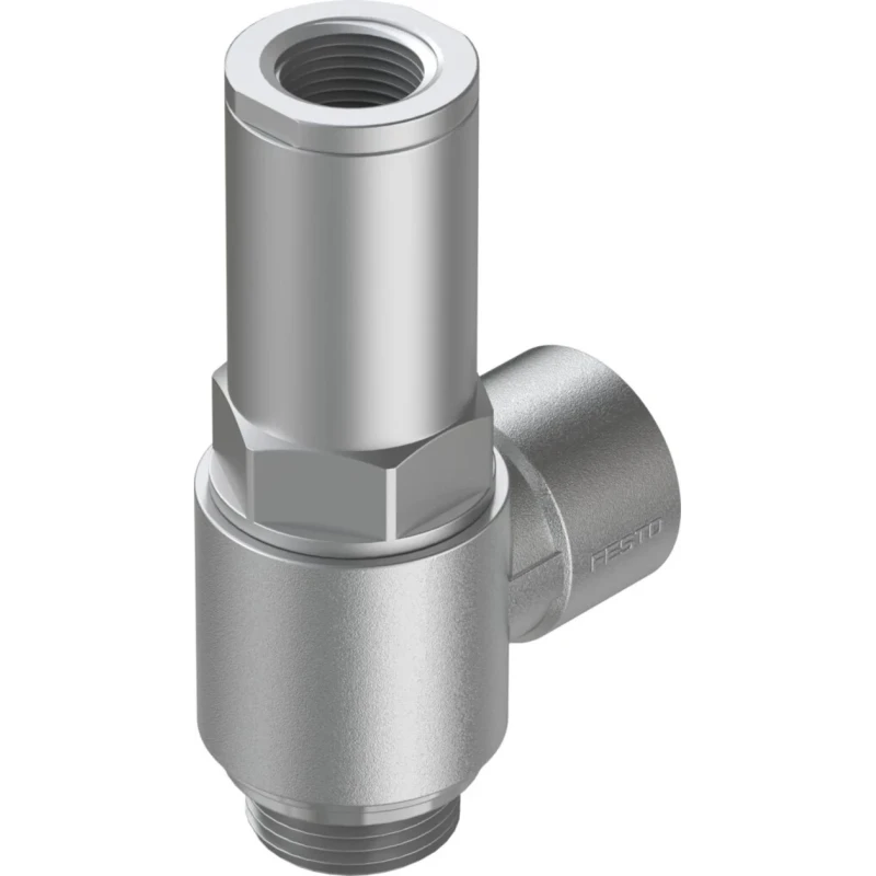 Festo HGL Series Non-Return Check Valve Nickel Plated Brass & Anodised Alloy, 10 bar, -10°C to 60°C, Model HGL-1/2-B