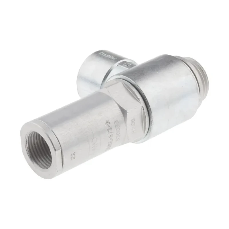 Festo HGL Series Non-Return Check Valve Nickel Plated Brass & Anodised Alloy, 10 bar, -10°C to 60°C, Model HGL-1/2-B