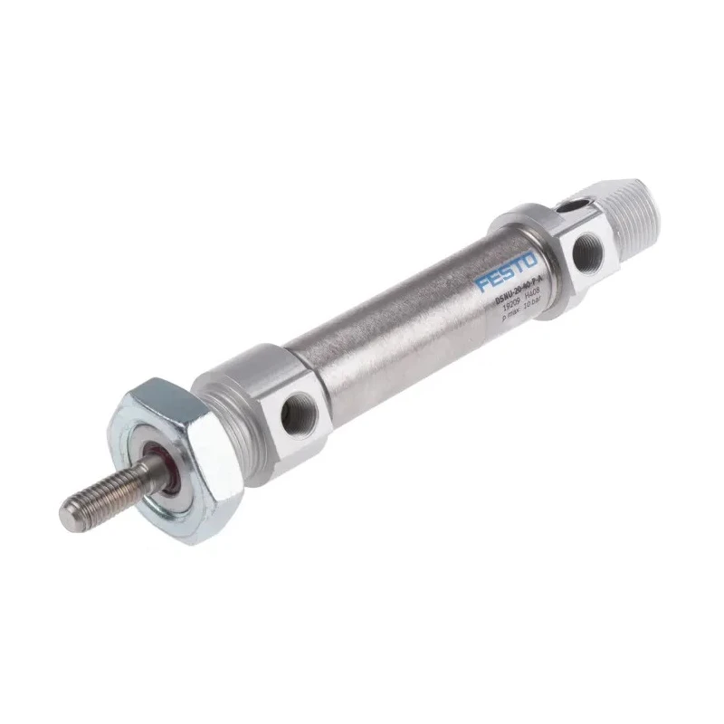 Festo Pneumatic Cylinder , 40 mm Stroke, 20 mm Bore, Double Acting, Elastomer Cushioning, Metric Thread DSNU-20-40-P-A