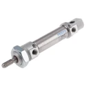 Festo Pneumatic Cylinder DSNU Series, 20 mm Bore Diameter, 35 mm Stroke, Air Cushion, Direct Mounting DSNU-20-35-PPV-A