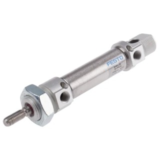 Festo Pneumatic Cylinder DSNU Series, 20 mm Bore Diameter, 35 mm Stroke, Air Cushion, Direct Mounting DSNU-20-35-PPV-A