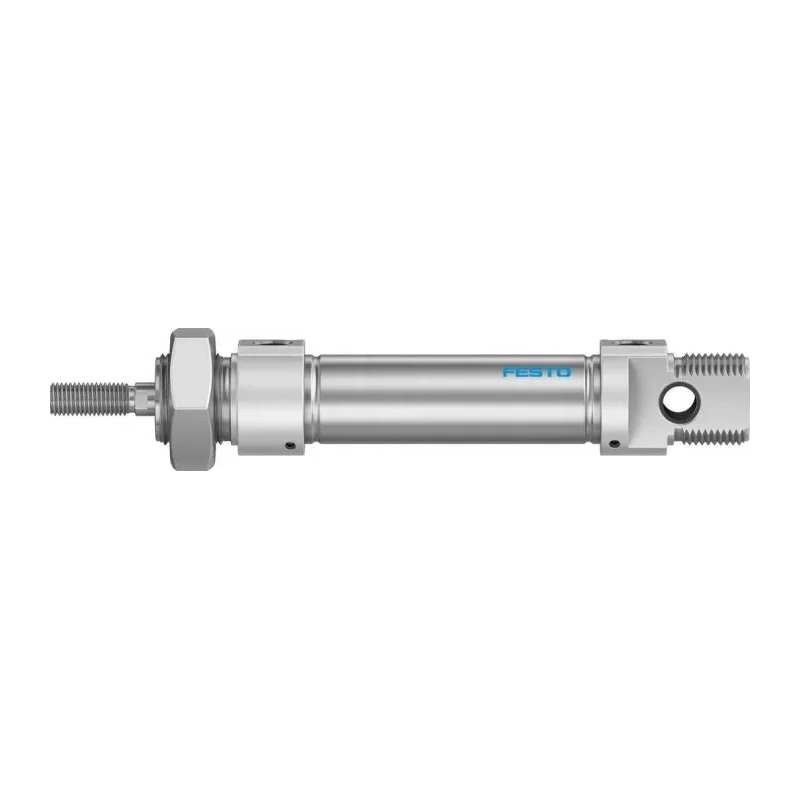 Festo Pneumatic Cylinder DSNU Series, 20 mm Bore Diameter, 35 mm Stroke, Air Cushion, Direct Mounting DSNU-20-35-PPV-A