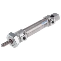 Festo Pneumatic Cylinder DSNU Series 40 mm Stroke, 172 mm Length, Pneumatic Cushioning, Metric Thread DSNU-20-40-PPV-A
