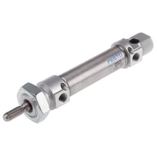 Festo Pneumatic Cylinder DSNU Series 40 mm Stroke, 172 mm Length, Pneumatic Cushioning, Metric Thread DSNU-20-40-PPV-A