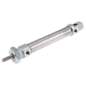 Festo Pneumatic Cylinder Double Acting 20 mm Bore 80 mm Stroke Elastomer Cushioning Direct Mount DSNU-20-80-P-A