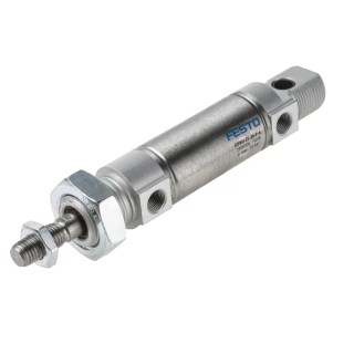 Festo Pneumatic Cylinder Double Acting Aluminium Body 20mm Stroke Length 161.5mm Length 80°C Max Operating DSNU-25-20-P-A