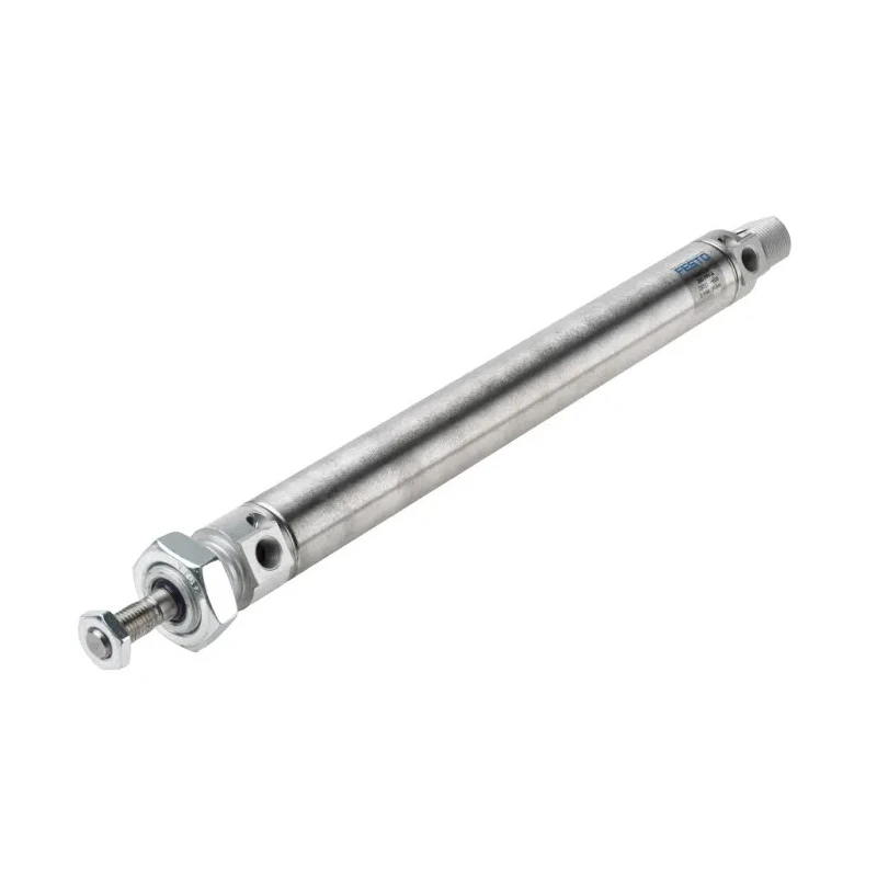 Festo Pneumatic Cylinder 25 mm Bore, 200 mm Stroke, Air Cushioning, Stainless Steel Piston Rod DSNU-25-200-PPV-A