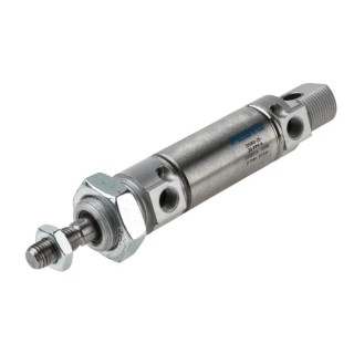 Festo Pneumatic Cylinder , Double-Acting, 20 mm Stroke, 161.5 mm Length, Air Cushion, Direct Mount, 80°C DSNU-25-20-PPV-A