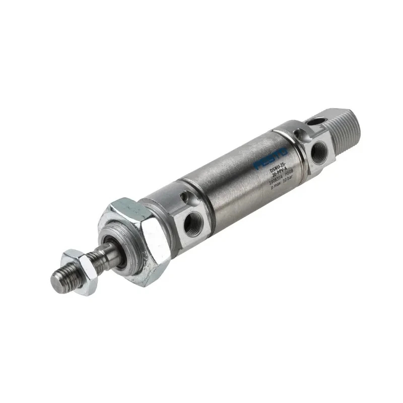 Festo Pneumatic Cylinder , Double-Acting, 20 mm Stroke, 161.5 mm Length, Air Cushion, Direct Mount, 80°C DSNU-25-20-PPV-A