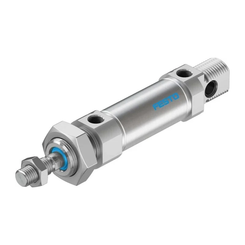 Festo Pneumatic Cylinder , Double-Acting, 20 mm Stroke, 161.5 mm Length, Air Cushion, Direct Mount, 80°C DSNU-25-20-PPV-A