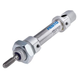 Festo Pneumatic Cylinder 12 mm Bore, 15 mm Stroke, Elastomer Cushioning, Flange and Foot Mount, DSNU-12-15-P-A
