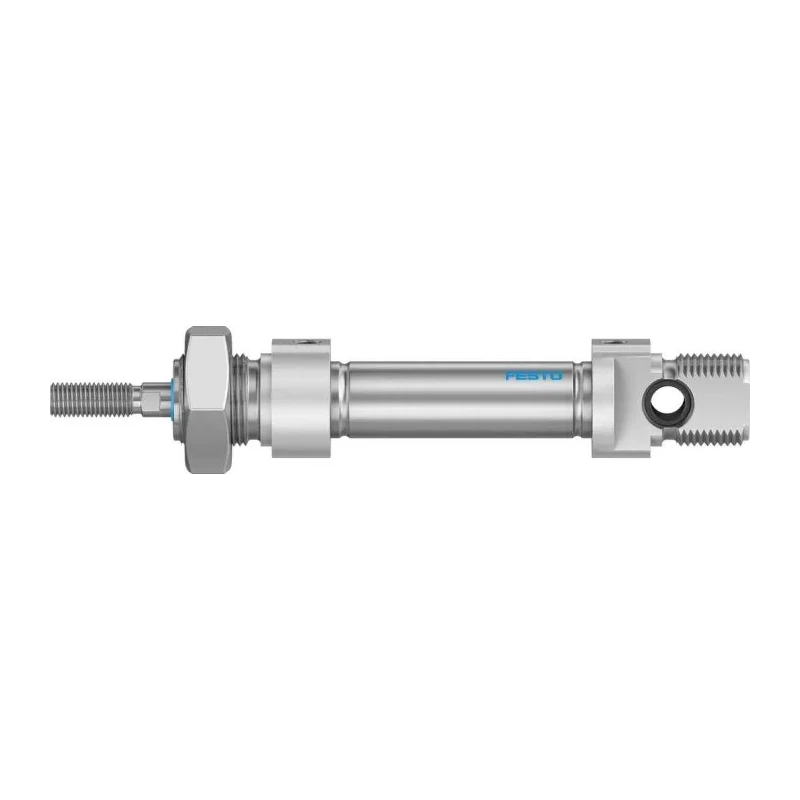 Festo Pneumatic Cylinder 12 mm Bore, 15 mm Stroke, Elastomer Cushioning, Flange and Foot Mount, DSNU-12-15-P-A