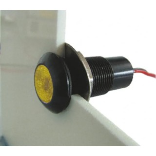 Marl Panel Mount LED Indicator Yellow 12.7 mm Mount Hole, Solder Tab Termination, 12-28V DC, 16mA Forward 699-521-63
