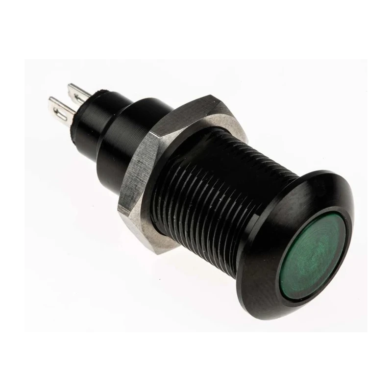 Marl Panel Mount LED Indicator Green 12.7 mm Solder Tab Termination IP67 28V 699-532-63