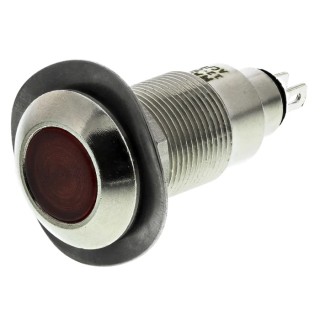 Marl Panel Mount LED Indicator Red Diffused Lens 12.7 mm Mount Hole IP67 28V DC 531-501-63