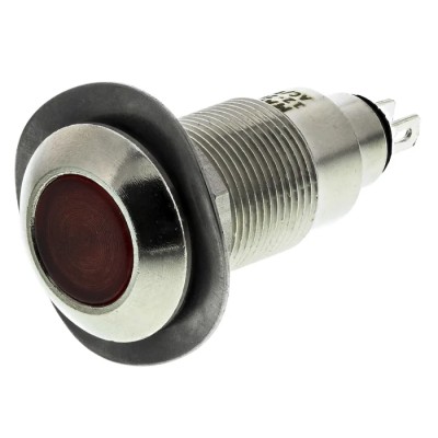 Marl Panel Mount LED Indicator Red Diffused Lens 12.7 mm Mount Hole IP67 28V DC 531-501-63