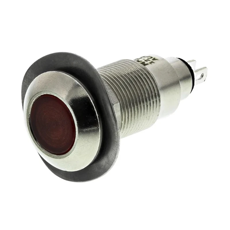 Marl Panel Mount LED Indicator Red Diffused Lens 12.7 mm Mount Hole IP67 28V DC 531-501-63