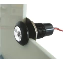 Marl 699 Series White Panel Mount Indicator 12V, 28V, Solder Tab Termination, IP67, Prominent Bezel 699-997-63
