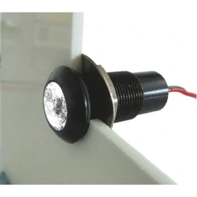 Marl 699 Series White Panel Mount Indicator 12V, 28V, Solder Tab Termination, IP67, Prominent Bezel 699-997-63