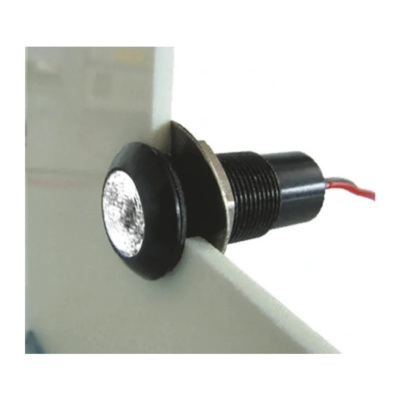 Marl 699 Series White Panel Mount Indicator 12V, 28V, Solder Tab Termination, IP67, Prominent Bezel 699-997-63