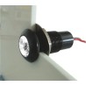 Marl 699 Series White Panel Mount Indicator 12V, 28V, Solder Tab Termination, IP67, Prominent Bezel 699-997-63