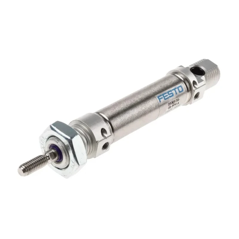 Festo Pneumatic Cylinder DSNU-16-25-PPV-A Double Acting 25 mm Bore 136 mm Length 1-10 Bar Operating Pressure Germany