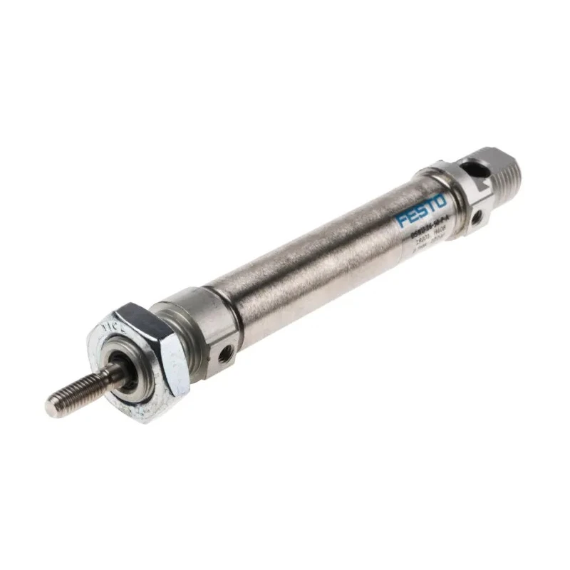 Festo Pneumatic Piston Rod Cylinder 50 mm Stroke Length 161 mm Length Elastic Cushioning ISO 228-1 CE ATEX DSNU-16-50-P-A