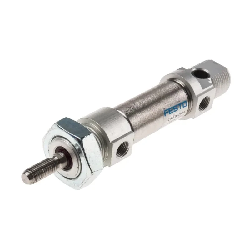 Festo Pneumatic Cylinder DSNU-20-15-P-A 20 mm Bore, 15 mm Stroke, ISO 6432 Standard, Double Acting DSNU-20-15-P-A