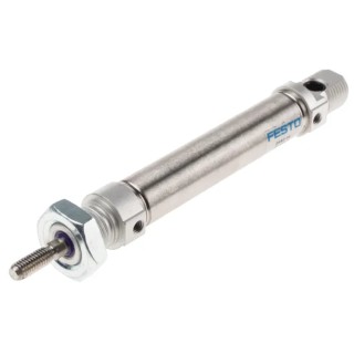 Festo Pneumatic Cylinder 16 mm Bore, 50 mm Stroke, Air Cushion, Double Acting, 80°C Max Operating DSNU-16-50-PPS-A
