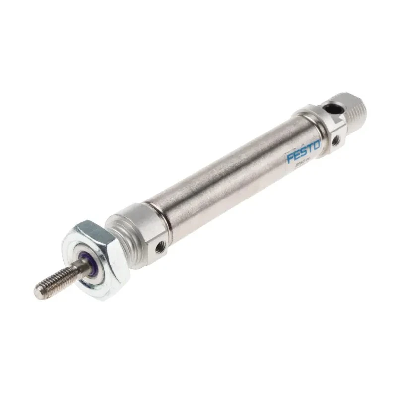 Festo Pneumatic Cylinder 16 mm Bore, 50 mm Stroke, Air Cushion, Double Acting, 80°C Max Operating DSNU-16-50-PPS-A