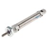 Festo Pneumatic Cylinder 16 mm Bore, 50 mm Stroke, Air Cushion, Double Acting, 80°C Max Operating DSNU-16-50-PPS-A