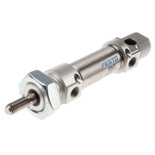 Festo Pneumatic Cylinder DSNU Series 20 mm Bore, 15 mm Stroke, Adjustable Pneumatic Cushioning DSNU-20-15-PPV-A