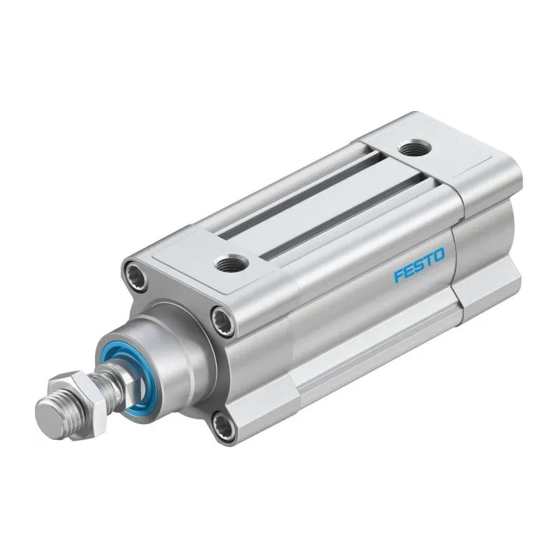 Festo Pneumatic Piston Rod Cylinder 50mm Bore, 50mm Stroke, Double Acting, Air Cushion, Aluminium Body DSBC-50-50-PPSA-N3
