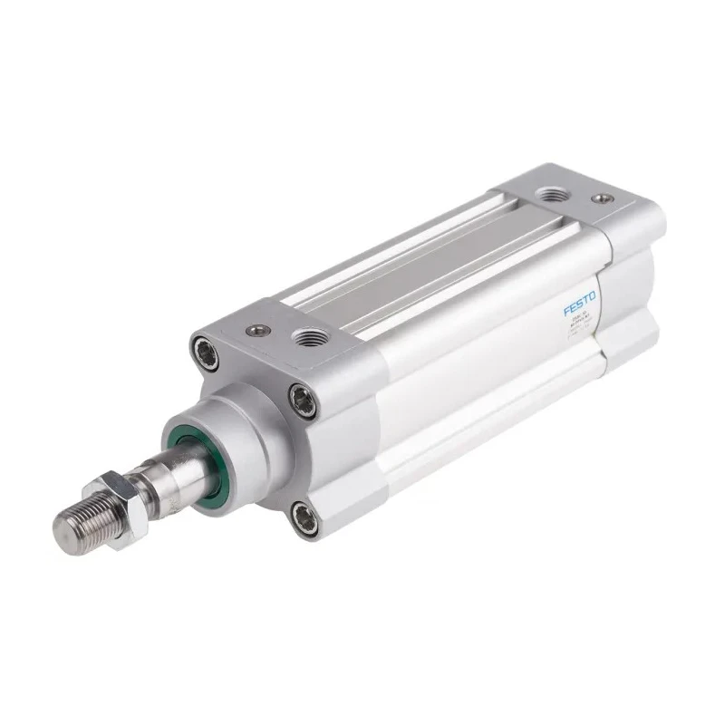 Festo Pneumatic Piston Rod Cylinder 50mm Bore, 80mm Stroke, Aluminium Body, Double Acting, Air Cushion DSBC-50-80-PPVA-N3