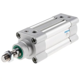 Festo Pneumatic Piston Rod Cylinder Double Acting 50mm Bore, 50mm Stroke, Aluminium Body DSBC-50-50-PPVA-N3
