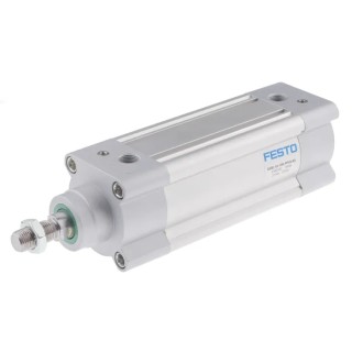 Festo Pneumatic Piston Rod Cylinder 63mm Bore, 100mm Stroke Length, Double Acting, Aluminium Body, DSBC-63-100-PPVA-N3